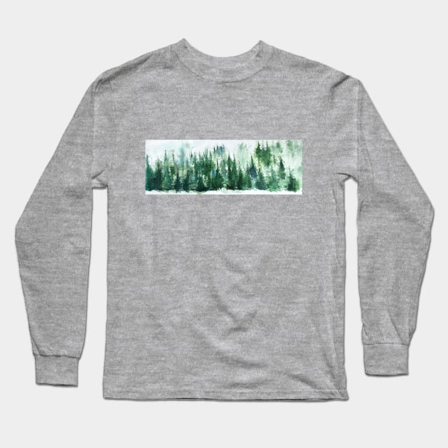 Evergreen Long Sleeve T-Shirt by Novaart